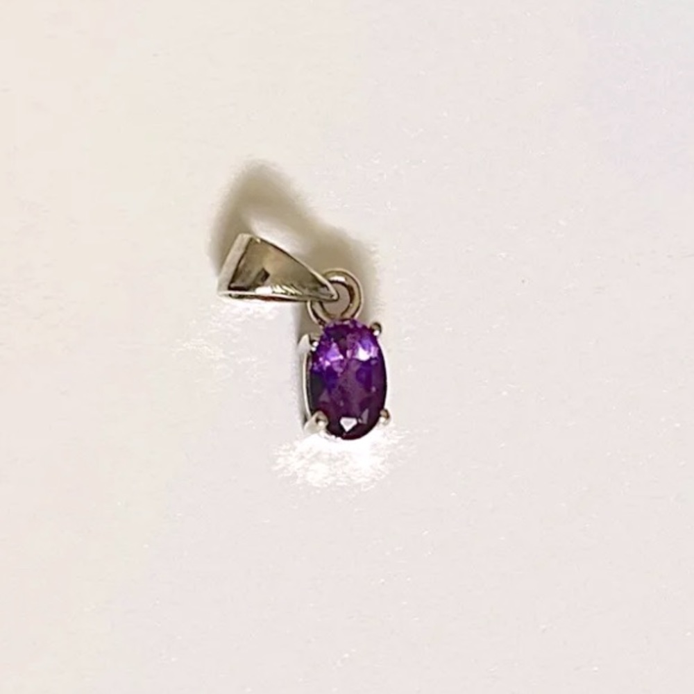genuine .50 amethyst 925 pendant